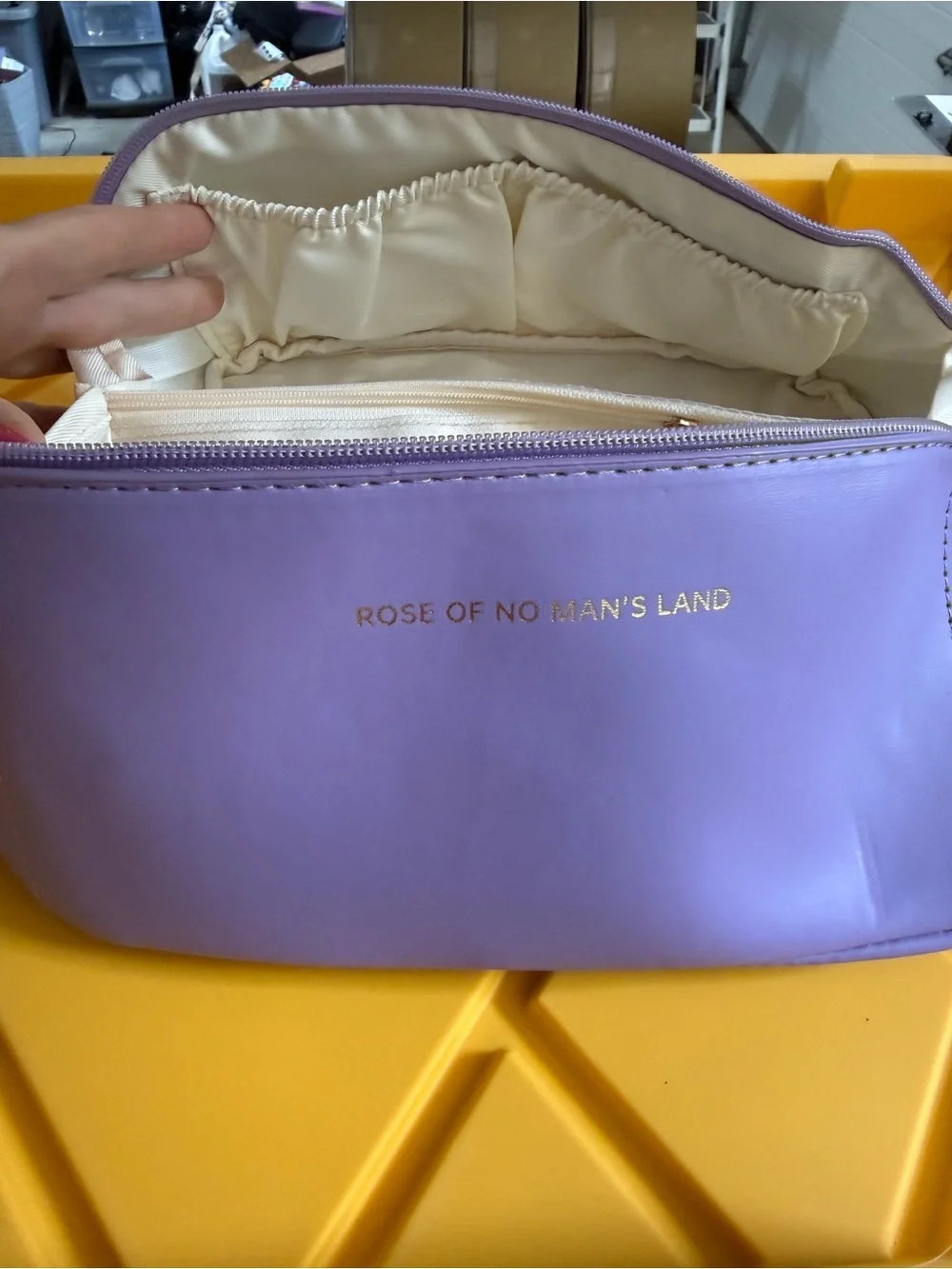 NEW Rose of No Man’s Land Large Lilac Travel Cosmetic Bag